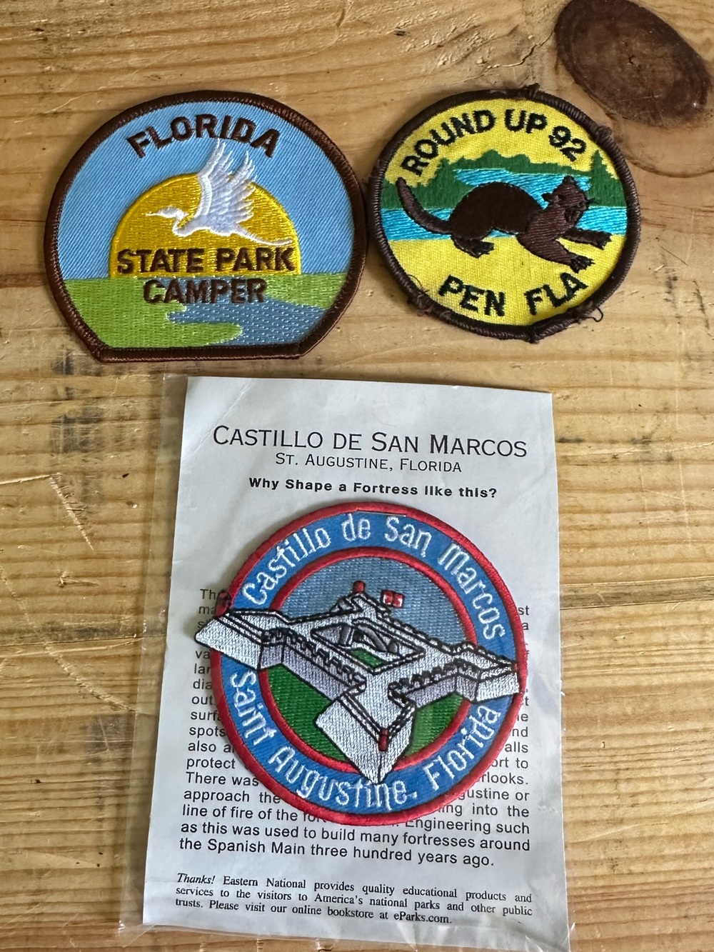 Vintage early 2000s Florida State Park patches lot of 3